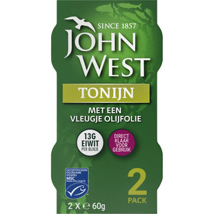 John West Tonijn met een vleugje olijfolie 2-pack
