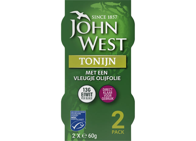 John West Tonijn met een vleugje olijfolie 2-pack