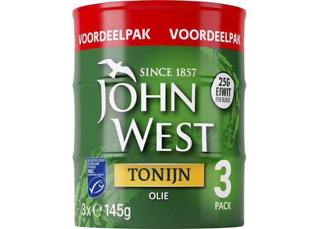 John West Tonijn in olie 3-pack
