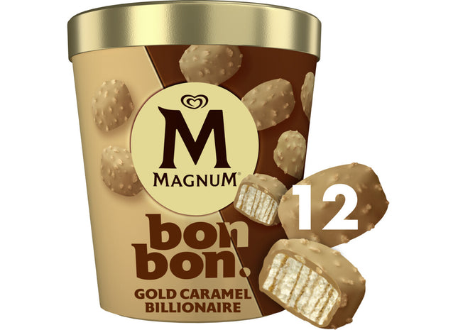 Magnum Bonbon gold caramel billionaire