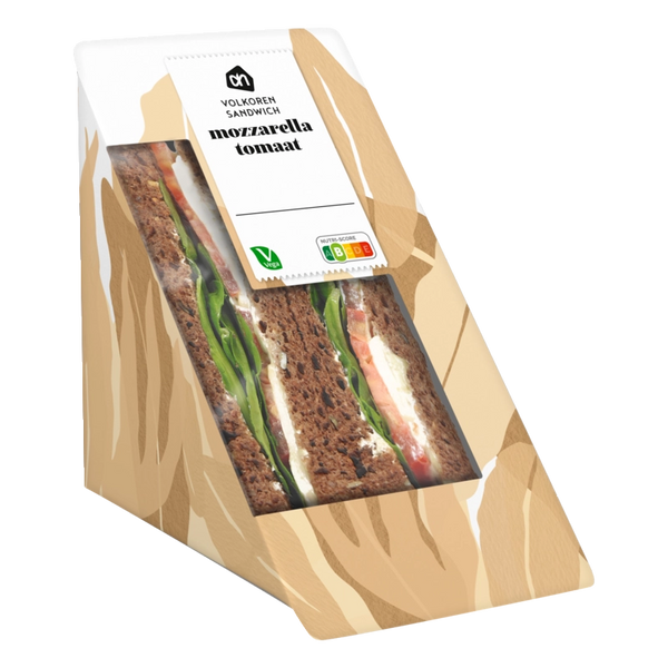 Volkoren sandwich mozarella tomaat