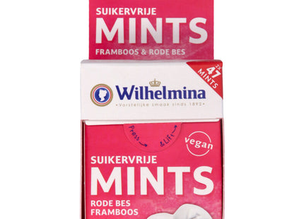 Wilhelmina Sugar Free Mints Raspberry Red Currant