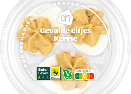 Gevulde eitjes kerrie