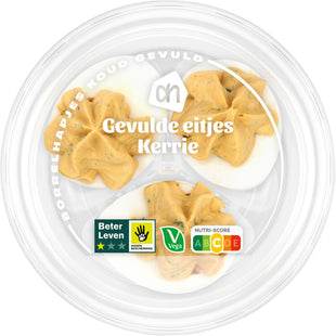 Gevulde eitjes kerrie