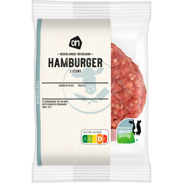 Runder hamburger 2 stuks