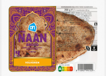 Mini naan brood volkoren