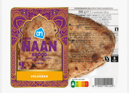 Mini naan brood volkoren
