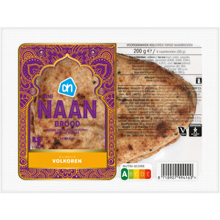 Mini naan brood volkoren