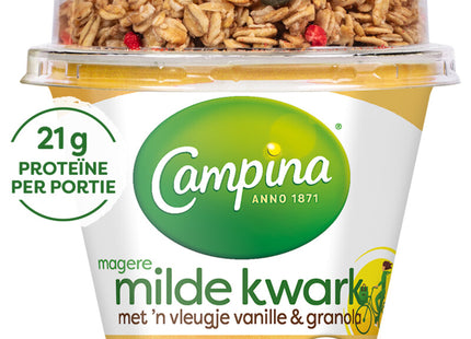 Campina Magere milde kwark vanille & granola