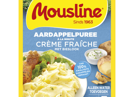 Mousline Aardappelpuree crème fraiche bieslook