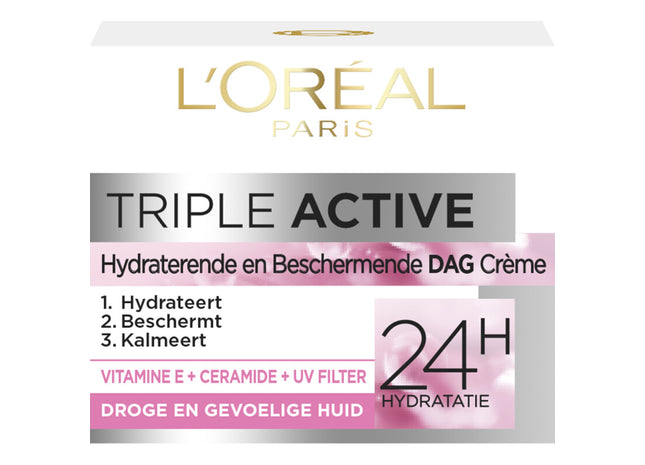 L'Oréal Dreifach aktive feuchtigkeitsspendende Tagescreme