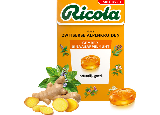 Ricola Gember sinaasappelmunt suikervrij
