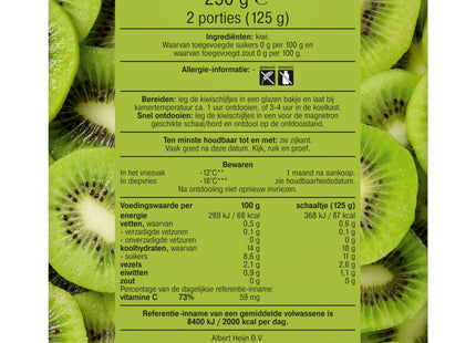 Doosje met kiwi schijfjes