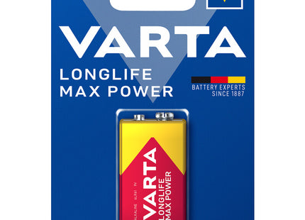 Varta Longlife max power 9V alkaline batterij