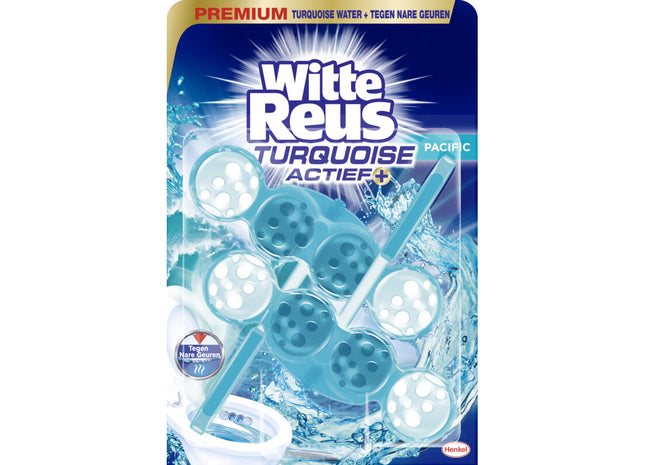 Witte Reus Toiletblok turquoise actief pacific