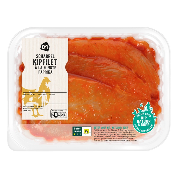Freilandhähnchenbrustfilet à la minute mit Paprika