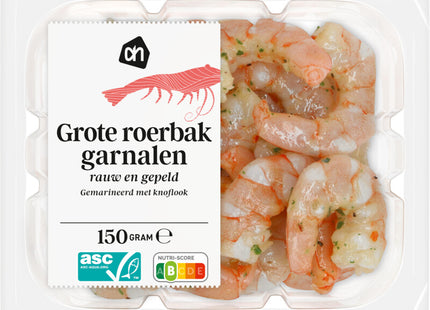 Grote roerbak garnalen rauw & gepeld