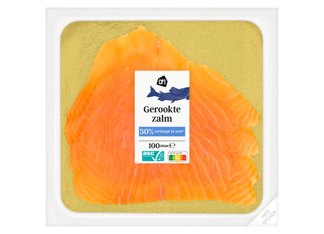 Gerookte zalm 30% verlaagd in zout