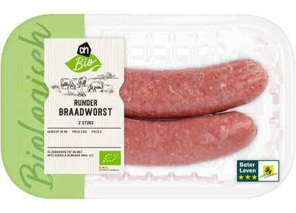 Organic beef bratwurst