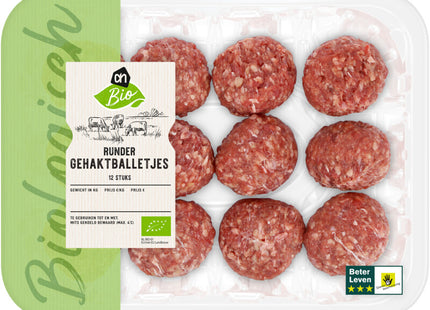 Organic minced beef balls