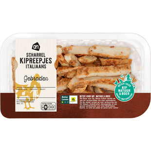 Gebratene Hähnchenfiletstreifen aus Freilandhaltung, italienisch