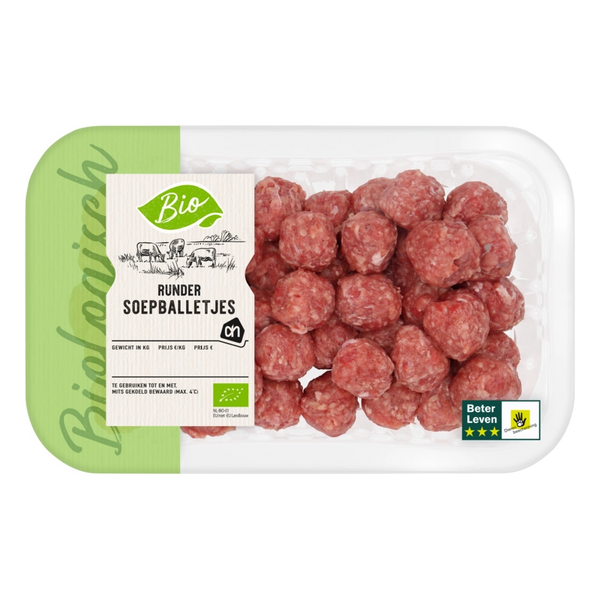 Biologische Rindfleischklößchen für Suppe