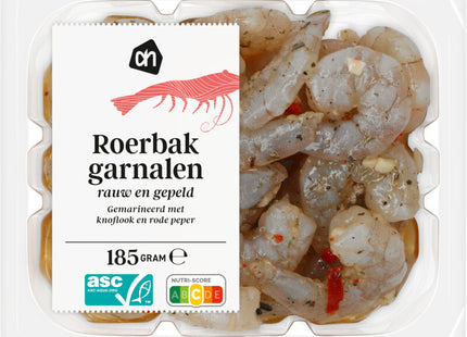 Roerbak garnalen knoflook