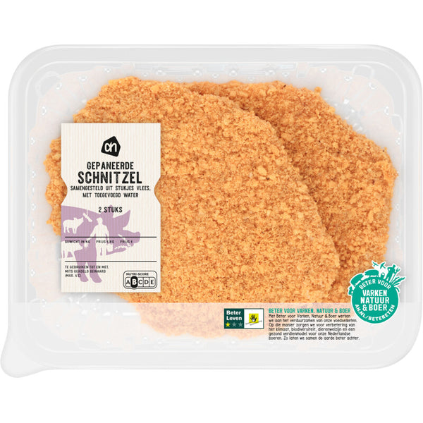 Breaded veal cutlet 2 pieces
