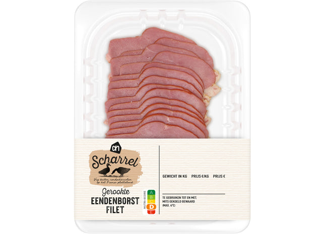 Scharrel gerookte eendenborstfilet