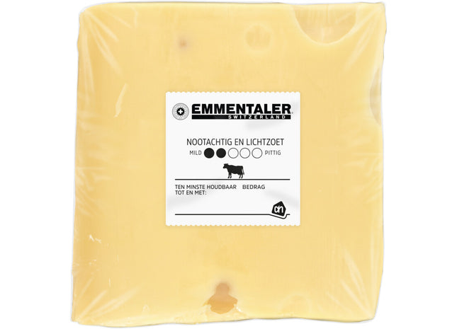 Zwitserse emmentaler AOP 45+ voorverpakt