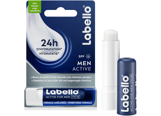 Aktiver Lippenbalsam von Labello Men