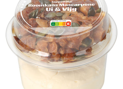 Topped dip roomkaas mascarpone ui & vijg