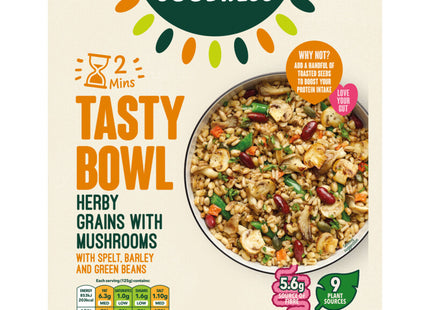 Full of Goodness Tasty bowl herby grains with mushrooms