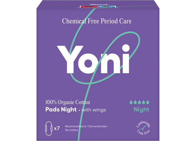 Yoni Maandverband van biokatoen night