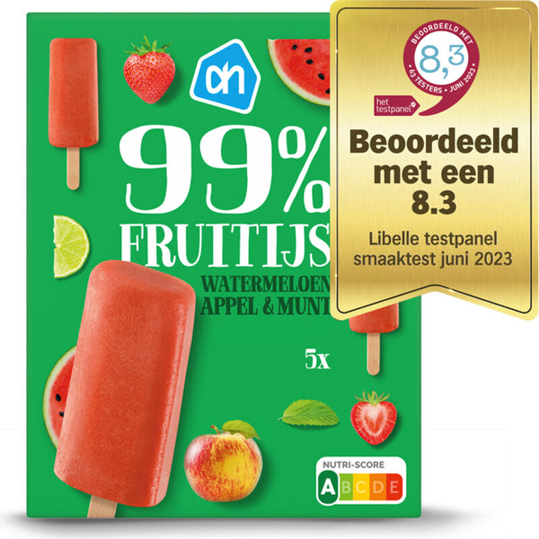 99% fruitijs watermeloen appel munt  Dutchshopper