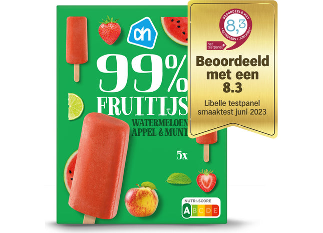 99% fruitijs watermeloen appel munt  Dutchshopper