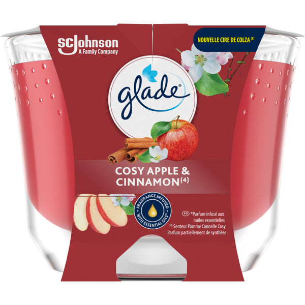 Glade Scented Candle Cosy Apple Cinnamon Rapeseed Wax