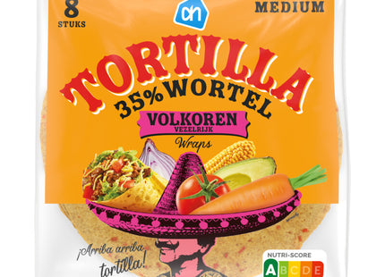 Tortilla 35% wortel volkoren wraps