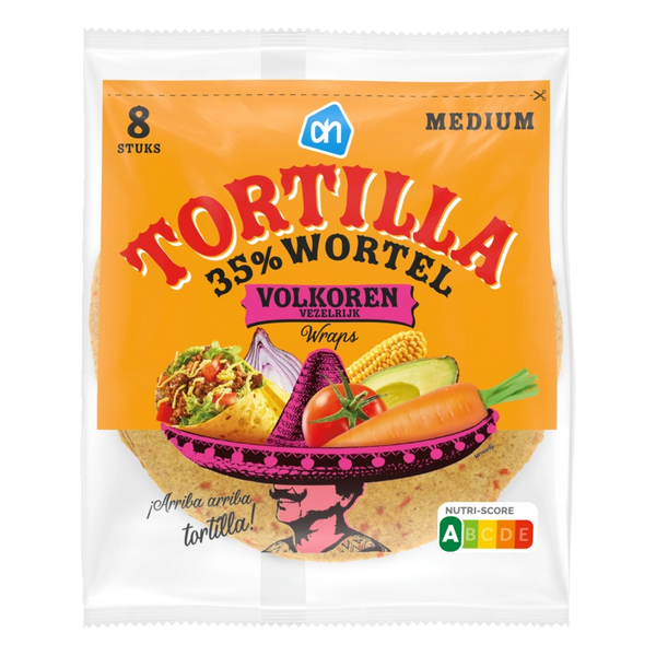 Tortilla Vollkorn-Wraps mit 35% Karotte