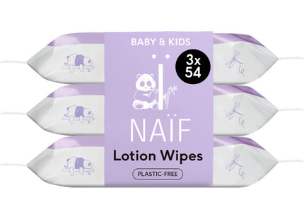 Naïf Lotion wipes 3-pack