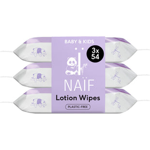 Naïf Lotion wipes 3-pack