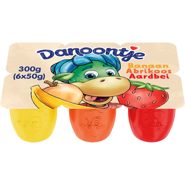 Danoontje Fruitkwark banaan aardbei abrikoos  Dutchshopper