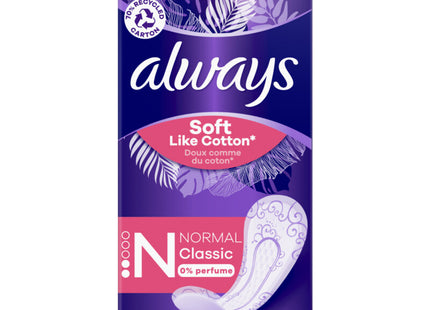 Always Dailies soft like cotton panty liners