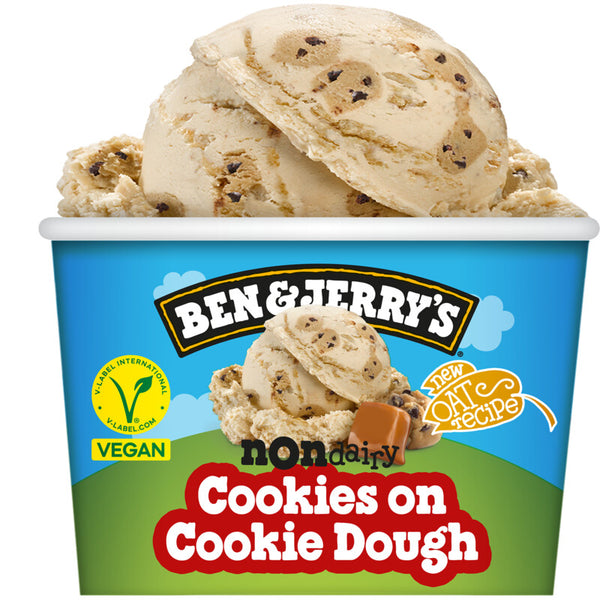 Ben & Jerry's Non-dairy cookies on cookie dough