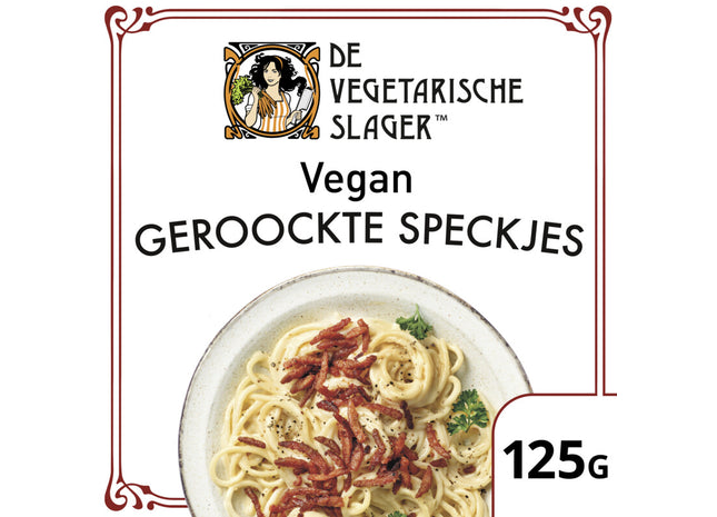 Vegetarische Slager Vegan geroockte speckjes