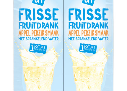 Frisse fruitdrank appel-perzik 1kcal