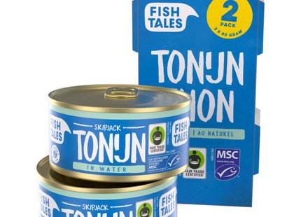 Fish Tales Skipjack tonijn in water 2-pack