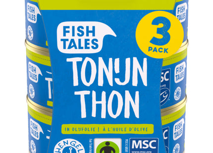 Fish Tales Skipjack tonijn in olijfolie 3-pack