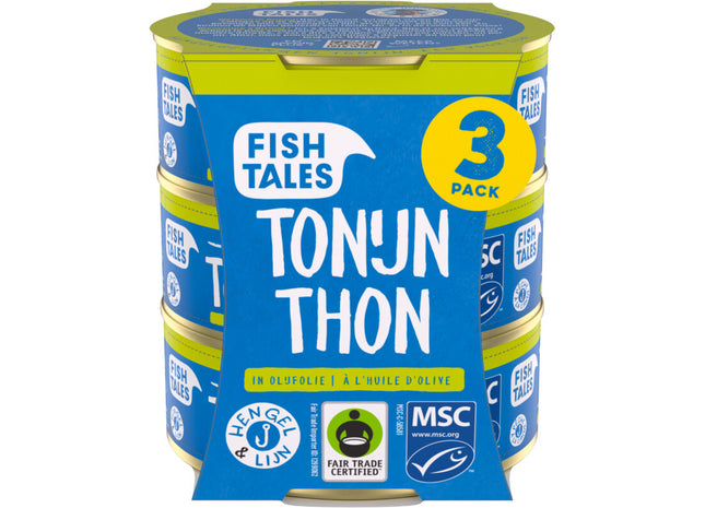 Fish Tales Skipjack tonijn in olijfolie 3-pack