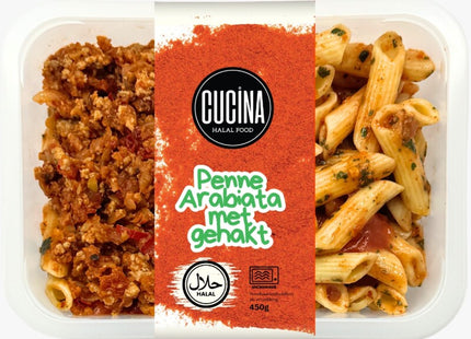 Cucina Penne arabiata met gehakt